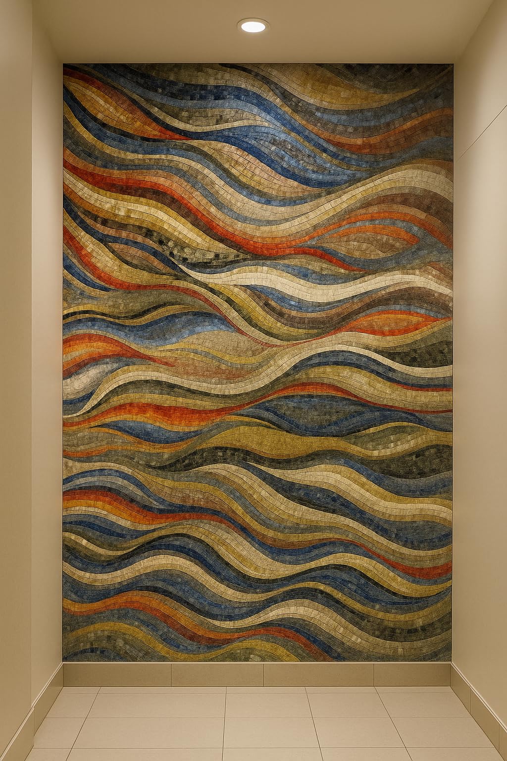 Amazon.co.jp: カラフルな波型シェード 大理石モザイク壁紙または床